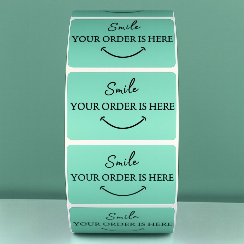 Smile Your Order Is Here Stickers Packaging Labels for Small Business THANK YOU